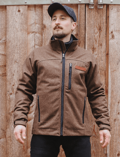 Herren Lodenjacke Larvik Forest angezogen