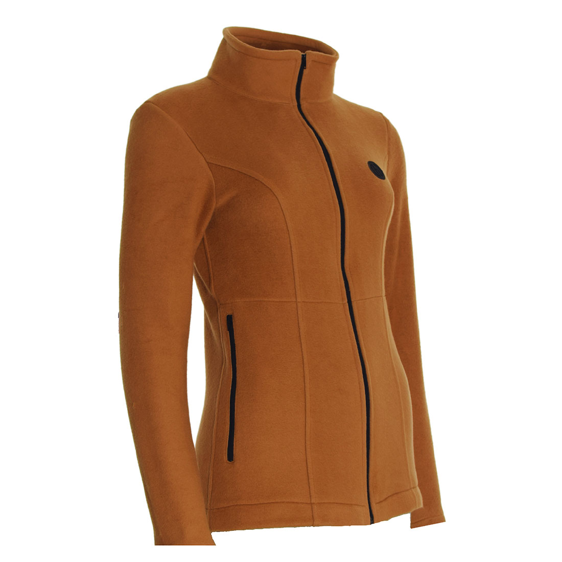 Organic Cotton Fleece Jacke Lela Camel für Damen