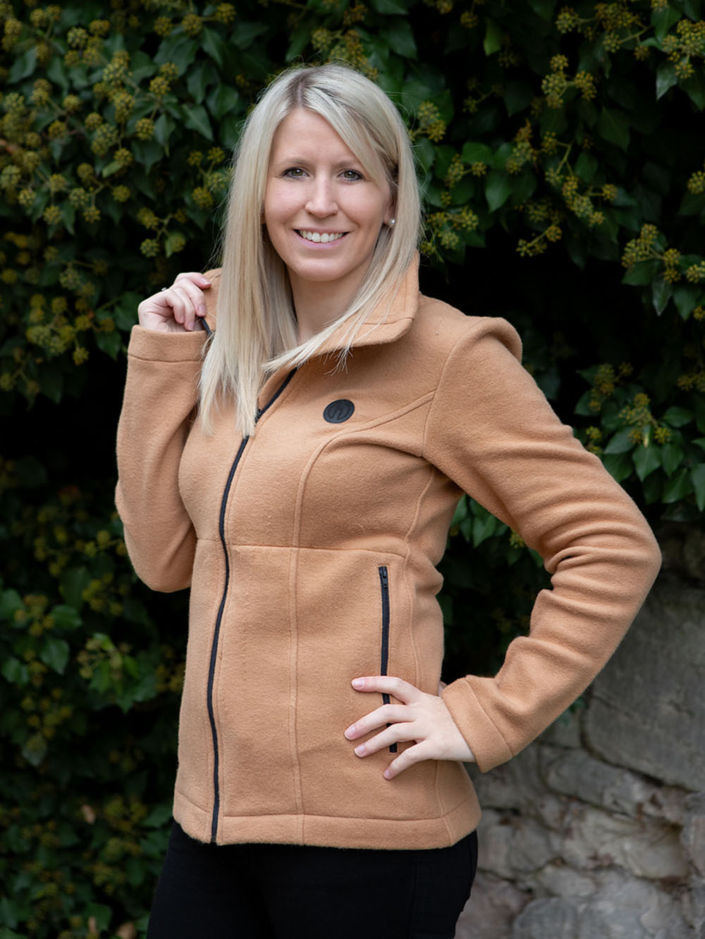 Soft Baumwolljacke aus 100% Bio Baumwolle - Lela - Camel outdoor 2