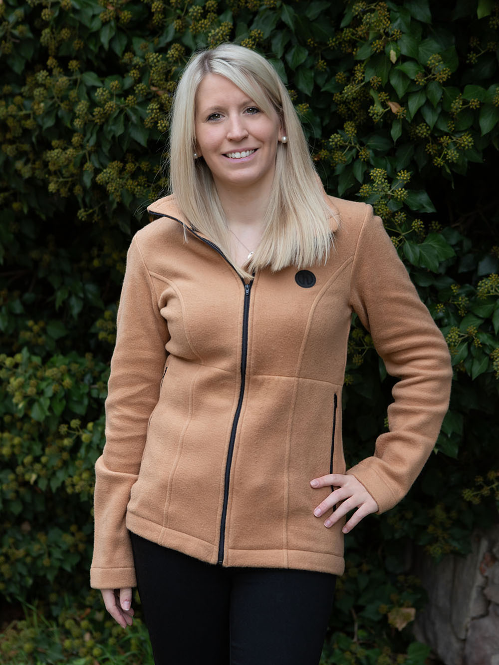 Soft Baumwolljacke aus 100% Bio Baumwolle - Lela - Camel outdoor 1