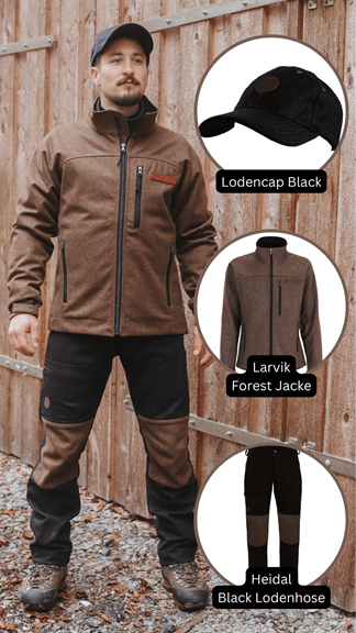 Herren Lodenjacke Larvik Forest Kombi